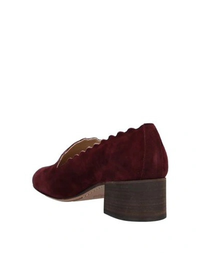 Shop Chloé Loafers In Maroon