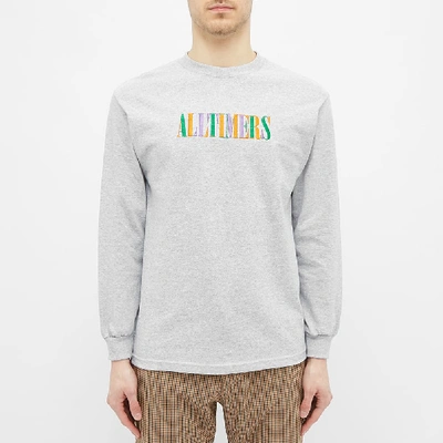 Shop Alltimers Long Sleeve Midtown Tee In Grey