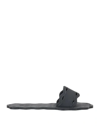 Carlotha Ray Laser-cut Scented-rubber Slides In Black