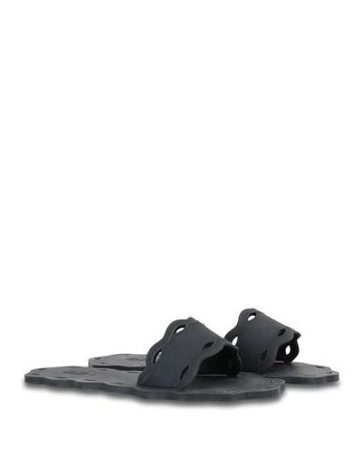 Carlotha Ray Laser-cut Scented-rubber Slides In Black