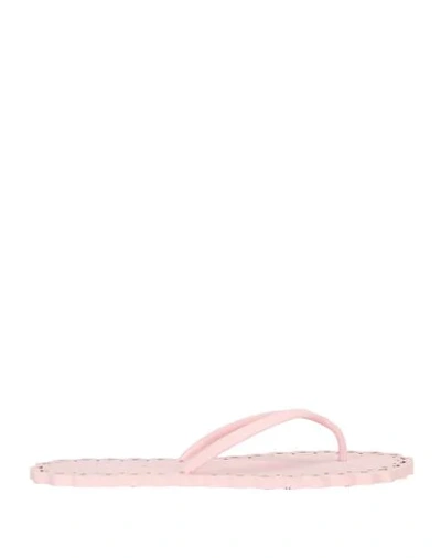 Shop Carlotha Ray Woman Toe Strap Sandals Light Pink Size 9-10 Rubber
