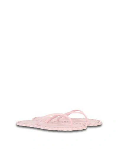 Carlotha Ray Laser-cut Patterned Scented-rubber Flip Flops In Pink