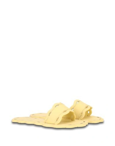 Shop Carlotha Ray Woman Sandals Light Yellow Size 9-10 Rubber