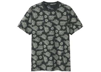 Pre-owned Kaws X Uniqlo X Peanuts Dust Cloud All Over Tee (japanese Sizing) Black