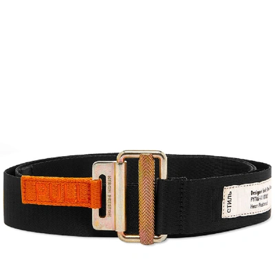 Shop Heron Preston Classic Buckle 4cm Tape Belt In Black