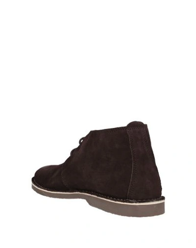 Shop Guess Ankle Boots In Dark Brown