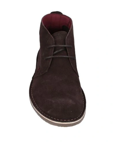 Shop Guess Ankle Boots In Dark Brown