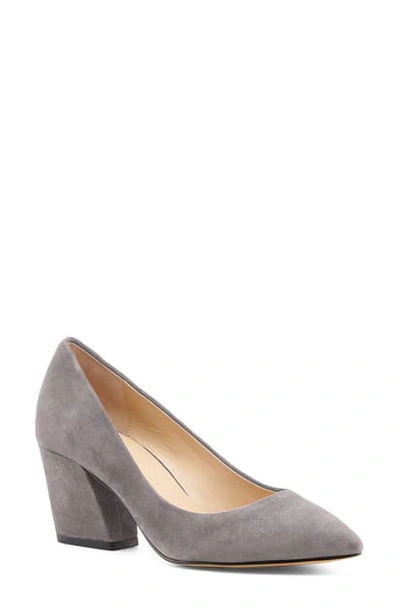 Shop Botkier Stella Block Heel Pump In Fossil Grey Suede