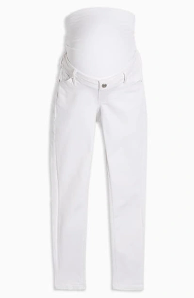 Shop Topshop Jamie Over The Bump Maternity Jeans In White
