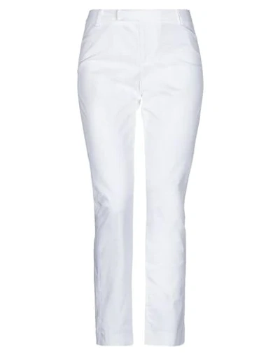 Shop Frankie Morello Woman Pants White Size 4 Cotton, Elastane