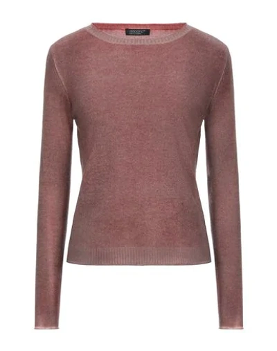 Shop Aragona Sweaters In Brick Red