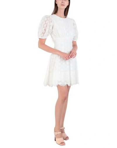 Shop Keepsake Woman Short Dress White Size M Polyester, Viscose