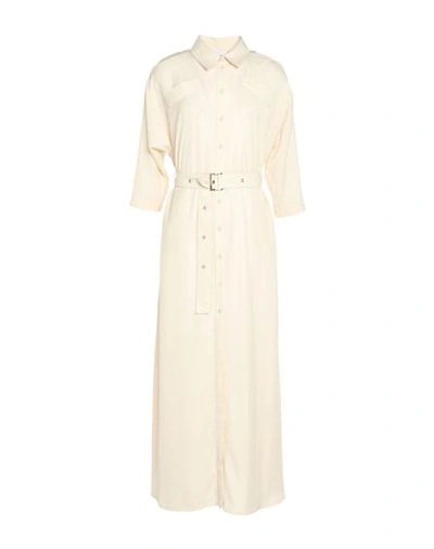 Shop Patrizia Pepe Woman Midi Dress Beige Size 8 Polyester