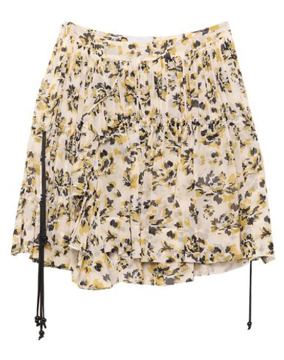 Shop Dondup Woman Mini Skirt Yellow Size 6 Viscose