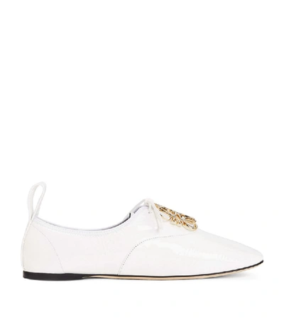 Shop Loewe Leather Derby Anagram Shoes