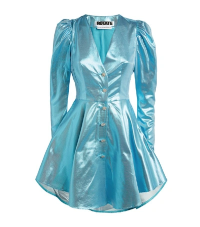 Shop Rotate Birger Christensen Rotate Emma Metallic Mini Dress