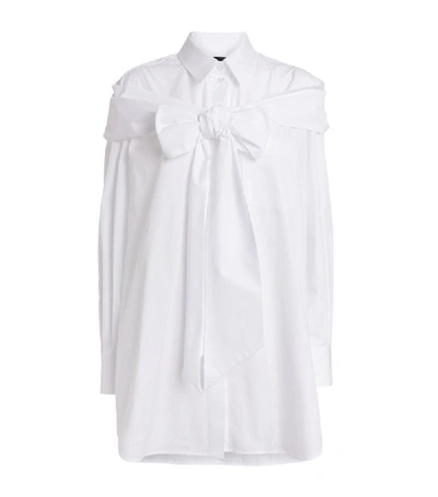 Shop Simone Rocha Bow-detail Cotton Shirt
