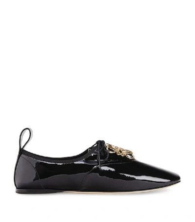 Shop Loewe Leather Derby Anagram Shoes