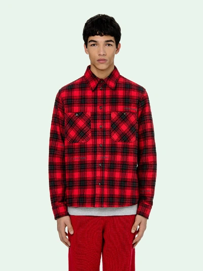 Shop Off-white Check Shirt In Red