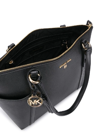 Shop Michael Michael Kors Nomad Leather Bag In Black