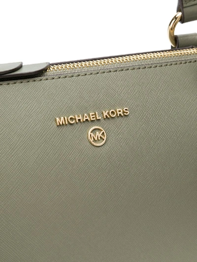 Shop Michael Michael Kors Nomad Leather Bag In Green