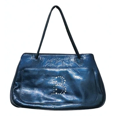Pre-owned Balmain Blue Leather Handbag