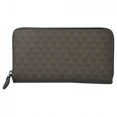 Pre-owned Emporio Armani Beige Cloth Wallet