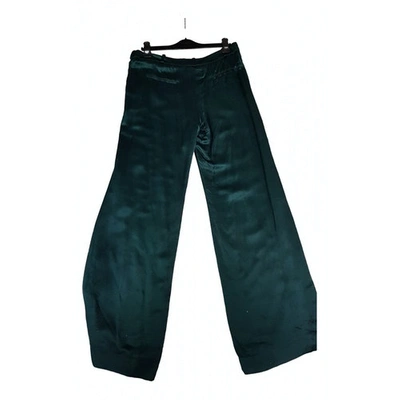 Pre-owned Balmain Green Trousers