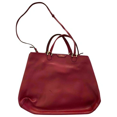 Pre-owned Emporio Armani Red Leather Handbag