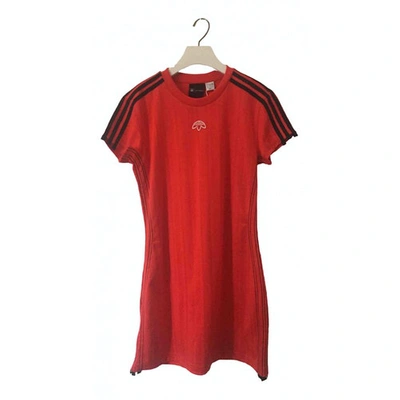 Pre-owned Adidas Originals By Alexander Wang Mini Dress In Red