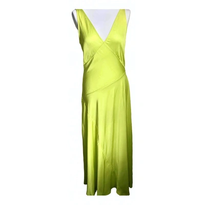 Pre-owned Polo Ralph Lauren Yellow Silk Dress