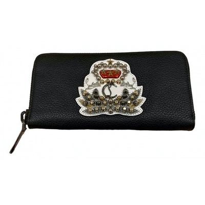 Pre-owned Christian Louboutin Leather Wallet In Black