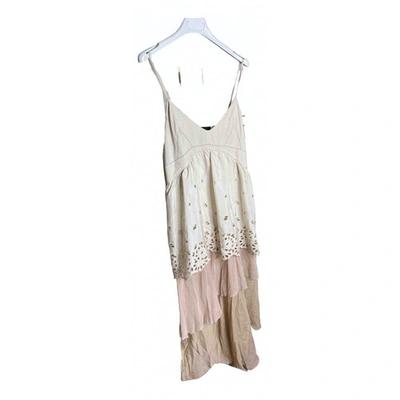 Pre-owned Pinko Beige Cotton Dress