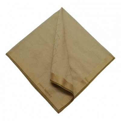 Pre-owned Pierre Balmain Brown Cotton Silk Handkerchief