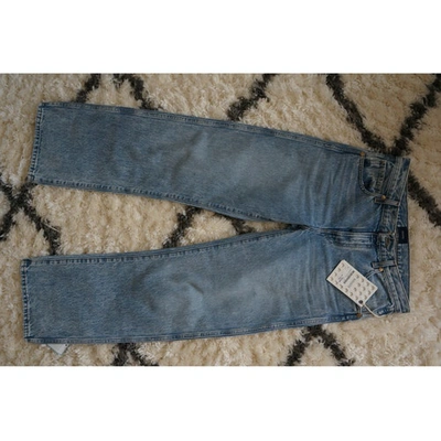 Pre-owned Khaite Blue Cotton Jeans