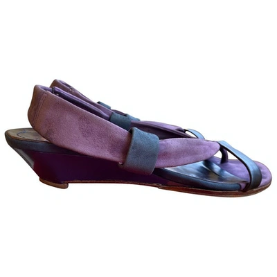Pre-owned Hugo Boss Sandal In Purple