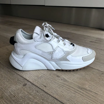 Pre-owned Philippe Model White Leather Trainers