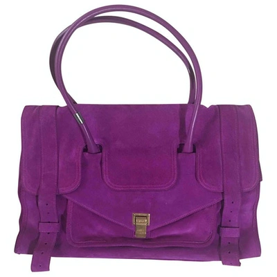 Pre-owned Proenza Schouler Ps1 Large Purple Suede Handbag