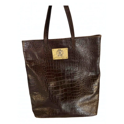 Pre-owned Roberto Cavalli Brown Leather Handbag