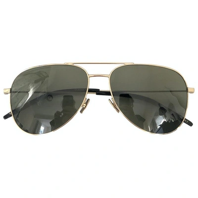 Pre-owned Saint Laurent Green Metal Sunglasses