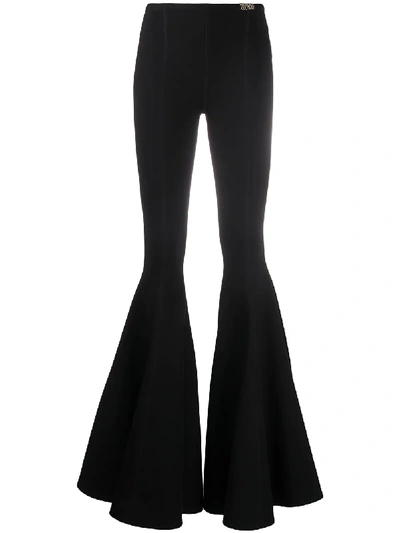 Shop Versace Jeans Couture Schlaghose Mit Ziernähten In Black