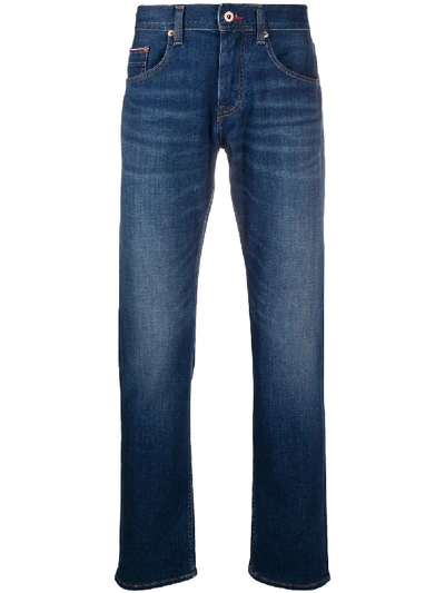 Shop Tommy Hilfiger Straight-leg Jeans In Blue