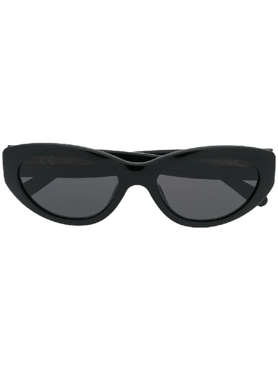 Shop Mulberry Sally Logo Sunglasses In Black