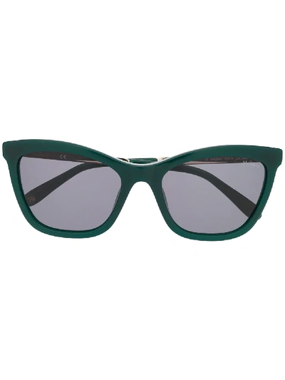 Shop Mulberry Millie Crystal-embellished Sunglasses In Green