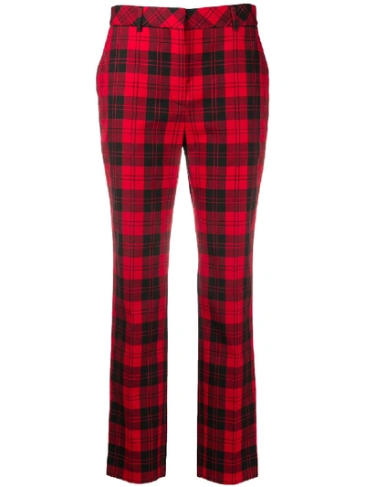 Shop Mulberry Lucie Tapered Trousers In Red