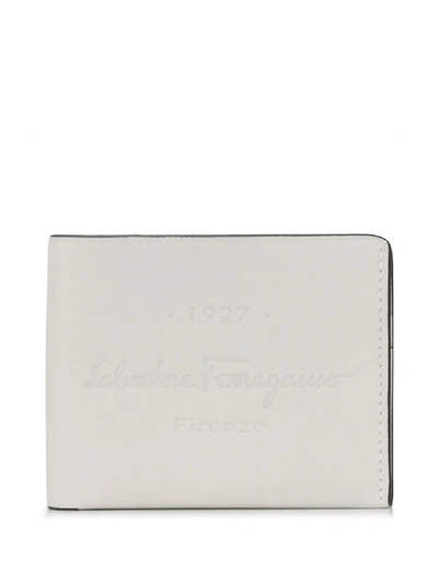 Shop Ferragamo Logo-debossed Leather Wallet In Neutrals
