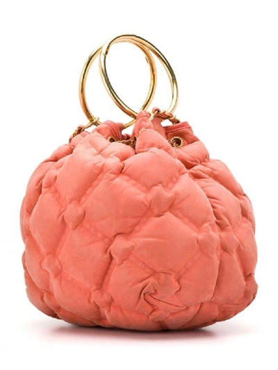 Pre-owned Chanel Pink Quilted Chesterfield Drawstring Bag