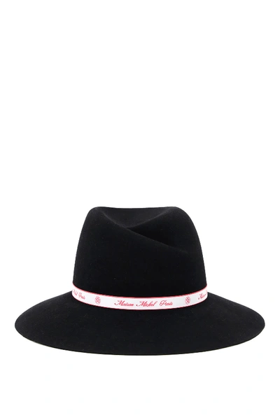 Shop Maison Michel Virginie Felt Fedora Hat In Black (black)