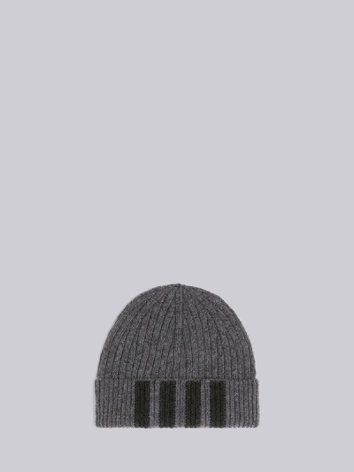 Shop Thom Browne Medium Grey Fine Merino Wool Rib 4-bar Hat