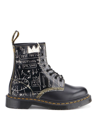 Shop Dr. Martens' 1460 Basquiat Ankle Boots In Black